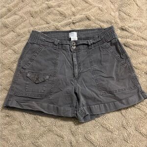 Time and Tru Women's Charcoal Cargo Shorts